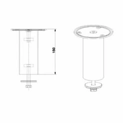 Barkonsole BKF45-150, Edelstahl-Optik 7 Barkonsole BKF45-150, Edelstahl-Optik -SPUELENPROFI Verkäufe barkonsole bkf45 150 edelstahl optik3