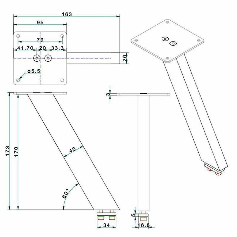 Barkonsole BKO Light, Edelstahl-Optik 1 Stück 5 Barkonsole BKO Light, Edelstahl-Optik 1 Stück – Bild 3