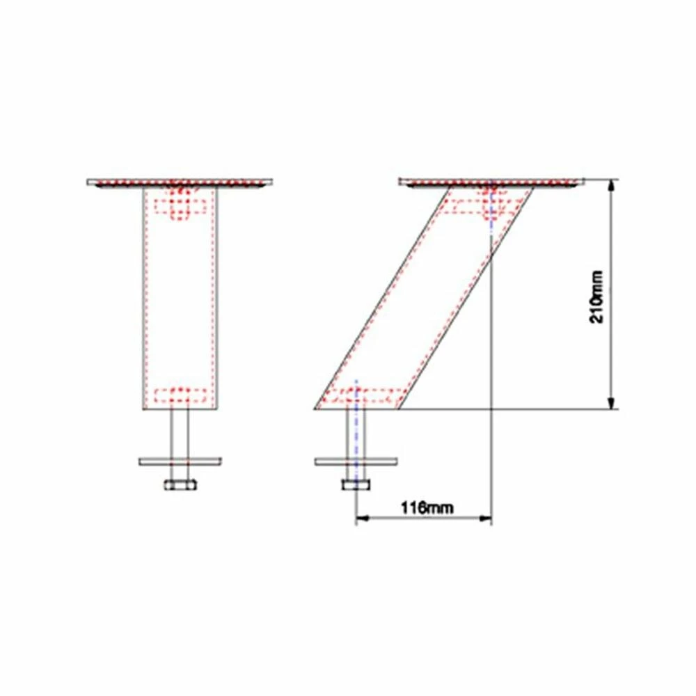 Barkonsole BKS45-210, Edelstahl-Optik 6 Barkonsole BKS45-210, Edelstahl-Optik – Bild 4