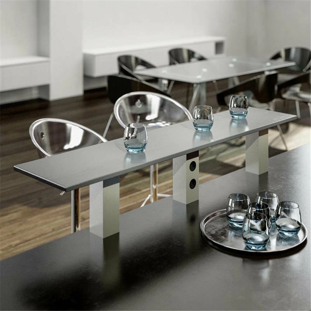 Barkonsole Jumbo, Als Powerstation, Edelstahl-Optik 4 Barkonsole Jumbo, Als Powerstation, Edelstahl-Optik – Bild 2