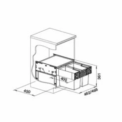 BLANCO Einbau-Abfallsammler SELECT II 50/2 -SPUELENPROFI Verkäufe blanco einbau abfallsammler select ii 50 23