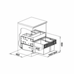 BLANCO Einbau-Abfallsammler SELECT II 60/2 Orga 7 BLANCO Einbau-Abfallsammler SELECT II 60/2 Orga -SPUELENPROFI Verkäufe blanco einbau abfallsammler select ii 60 2 orga3