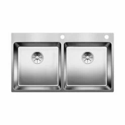 BLANCO Einbaubecken ANDANO 400/400-IF/A Edelstahl Seidenglanz Mit InFino Ablaufsystem