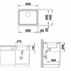 BLANCO Einbaubecken ETAGON 500-IF Edelstahl Seidenglanz | InFino Ablauf | 521840 -SPUELENPROFI Verkäufe blanco einbaubecken etagon 500 if edelstahl seidenglanz infino ablauf 5218404