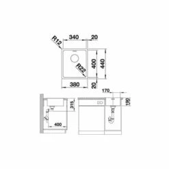 BLANCO Einbauspüle ANDANO 340-IF Edelstahl Seidenglanz | InFino Ablauf | 522953 -SPUELENPROFI Verkäufe blanco einbauspuele andano 340 if edelstahl seidenglanz infino ablauf 5229534