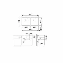 BLANCO Einbauspüle ANDANO 400/400-IF Edelstahl Seidenglanz | InFino Ablauf | 522985 -SPUELENPROFI Verkäufe blanco einbauspuele andano 400 400 if edelstahl seidenglanz infino ablauf 5229854