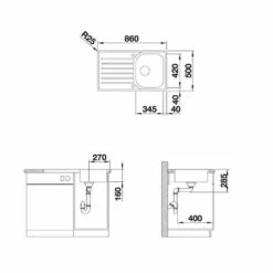 BLANCO Einbauspüle LANTOS 45 S-IF Salto Edelstahl Bürstfinish -SPUELENPROFI Verkäufe blanco einbauspuele blancolantos 45 s if salto edelstahl buerstfinish3
