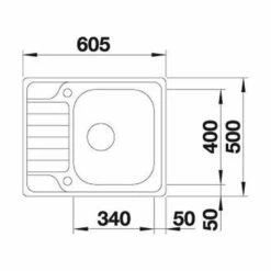 BLANCO Einbauspüle DINAS 45 S MINI Edelstahl Bürstfinish -SPUELENPROFI Verkäufe blanco einbauspuele dinas 45 s mini edelstahl buerstfinish3