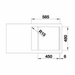 BLANCO Einbauspüle DINAS 45 S MINI Edelstahl Bürstfinish -SPUELENPROFI Verkäufe blanco einbauspuele dinas 45 s mini edelstahl buerstfinish4