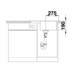 BLANCO Einbauspüle DINAS 45 S MINI Edelstahl Bürstfinish -SPUELENPROFI Verkäufe blanco einbauspuele dinas 45 s mini edelstahl buerstfinish6