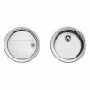 BLANCO Einbauspüle RONDOSET Rundbecken + Tropfmulde Edelstahl Bürstfinish -SPUELENPROFI Verkäufe blanco einbauspuele rondoset rundbecken tropfmulde edelstahl buerstfinish