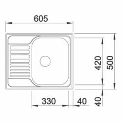 BLANCO Einbauspüle TIPO 45 S Mini | Naturfinish -SPUELENPROFI Verkäufe blanco einbauspuele tipo 45 s mini naturfinish3