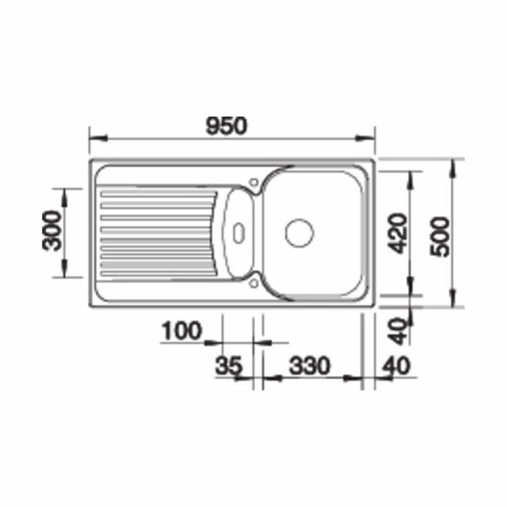 BLANCO Einbauspüle TIPO 5 S Edelstahl Naturfinish 4 BLANCO Einbauspüle TIPO 5 S Edelstahl Naturfinish – Bild 2