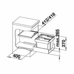 BLANCO FLEXON II 45/2 Einbau-Abfallsammler -SPUELENPROFI Verkäufe blanco flexon ii 45 2 einbau abfallsammler4
