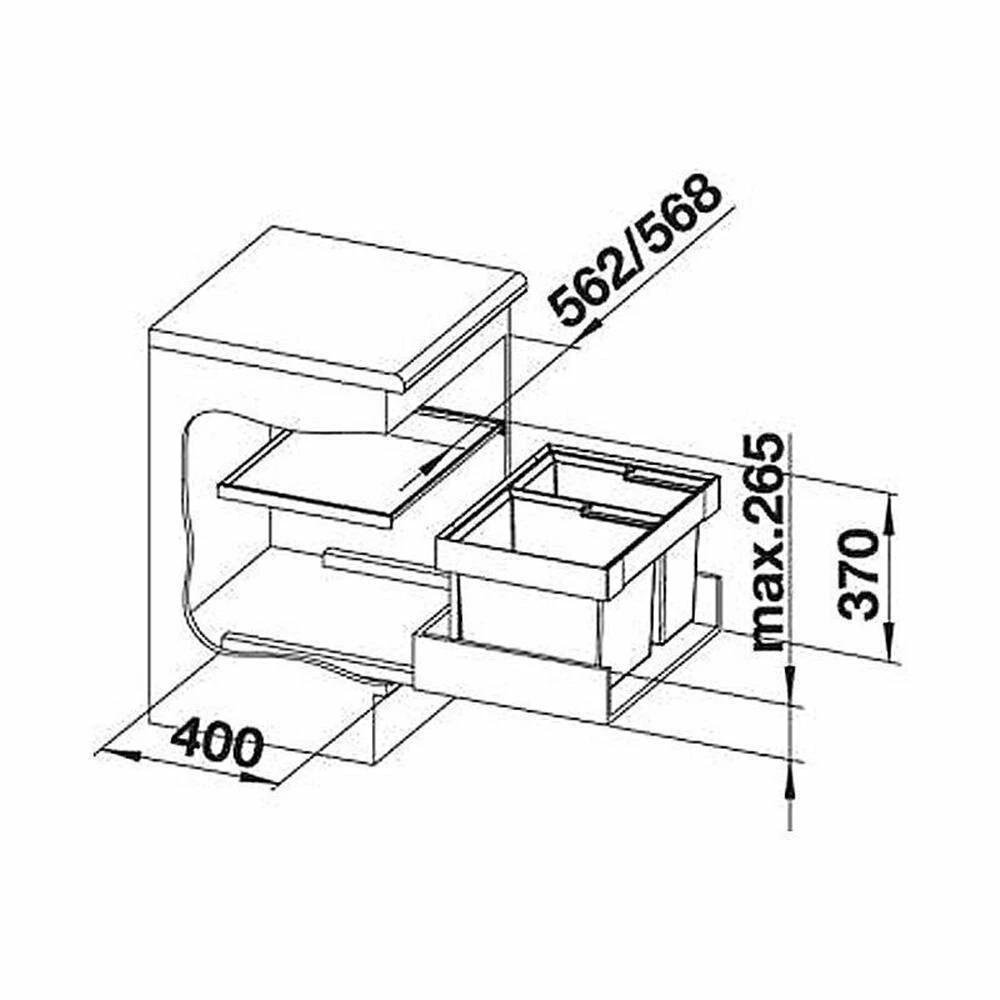 BLANCO FLEXON II 60/3 Einbau-Abfallsammler 6 BLANCO FLEXON II 60/3 Einbau-Abfallsammler – Bild 4