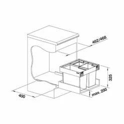 BLANCO FLEXON II Low 50/3 Einbau-Abfallsammler -SPUELENPROFI Verkäufe blanco flexon ii low 50 3 einbau abfallsammler3