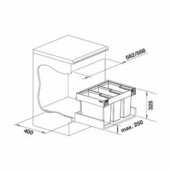 BLANCO FLEXON II Low 60/3 Einbau-Abfallsammler -SPUELENPROFI Verkäufe blanco flexon ii low 60 3 einbau abfallsammler4