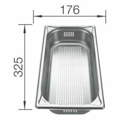 BLANCO Gastronormbehälter GN 1/3-65, Bodenfläche Gelocht