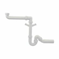 BLANCO Raumspar-Siphon / Geruchverschluss 1 1/2" X 50 Mm, Mit 2 Geräteanschlüssen