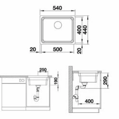 BLANCO Unterbaubecken ETAGON 500-U Edelstahl Seidenglanz | InFino Ablauf | 521841 -SPUELENPROFI Verkäufe blanco unterbaubecken etagon 500 u edelstahl seidenglanz infino ablauf 5218414