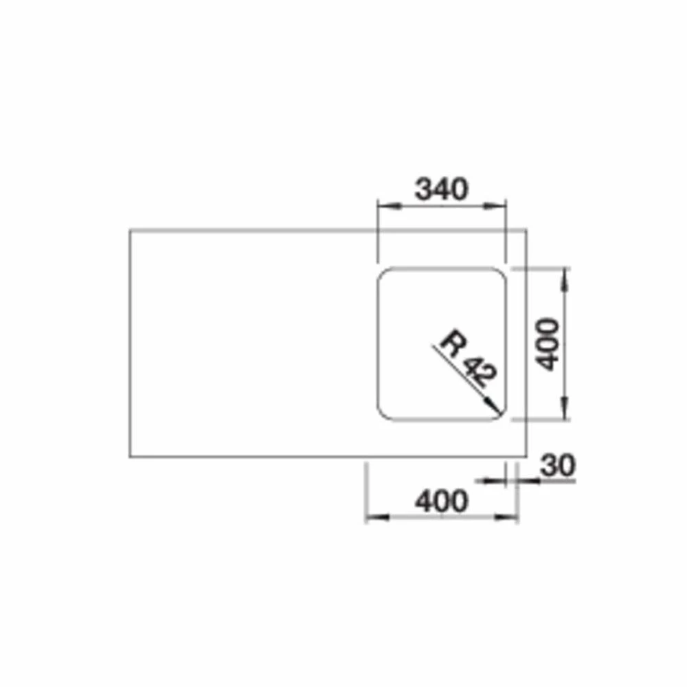 BLANCO Unterbaubecken SOLIS 340-U Edelstahl Bürstfinish 5 BLANCO Unterbaubecken SOLIS 340-U Edelstahl Bürstfinish – Bild 3