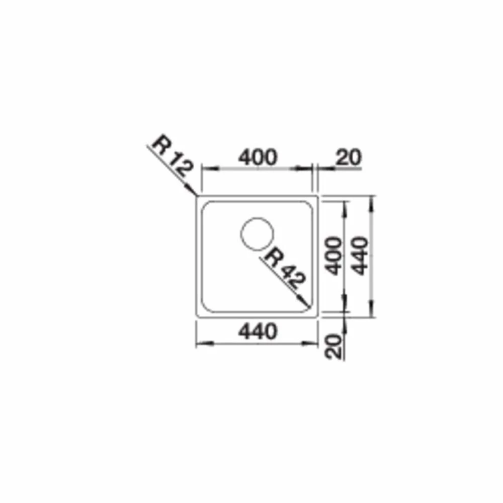 BLANCO Unterbaubecken SOLIS 400-U Edelstahl Bürstfinish 4 BLANCO Unterbaubecken SOLIS 400-U Edelstahl Bürstfinish – Bild 2