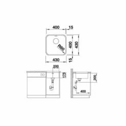 BLANCO Unterbaubecken SUPRA 400-U Edelstahl Bürstfinish -SPUELENPROFI Verkäufe blanco unterbaubecken supra 400 u edelstahl buerstfinish3