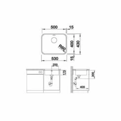 BLANCO Unterbaubecken SUPRA 500-U Edelstahl Bürstfinish -SPUELENPROFI Verkäufe blanco unterbaubecken supra 500 u edelstahl buerstfinish3