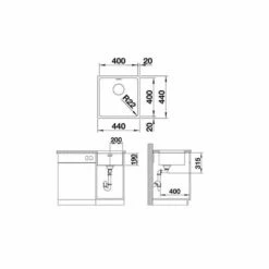 BLANCO Unterbauspüle ANDANO 400-U Edelstahl Seidenglanz | InFino Ablauf | 522959 -SPUELENPROFI Verkäufe blanco unterbauspuele andano 400 u edelstahl seidenglanz infino ablauf 5229594