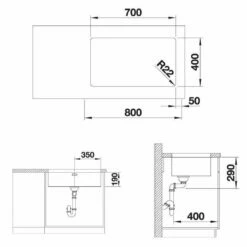 BLANCO Unterbauspüle ANDANO 700-U Edelstahl Seidenglanz | InFino Ablauf | 522971 -SPUELENPROFI Verkäufe blanco unterbauspuele andano 700 u edelstahl seidenglanz infino ablauf 5229714