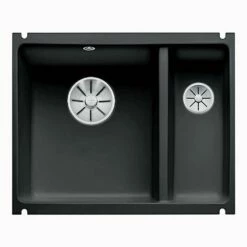 BLANCO Unterbauspüle SUBLINE 350/150-U Keramik PuraPlus, InFino