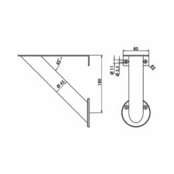 Capitello 4, Konsole, Edelstahl, H 180 Mm, Rohr-Ø 45 Mm -SPUELENPROFI Verkäufe capitello 4 konsole edelstahl h 180 mm rohr r 45 mm2