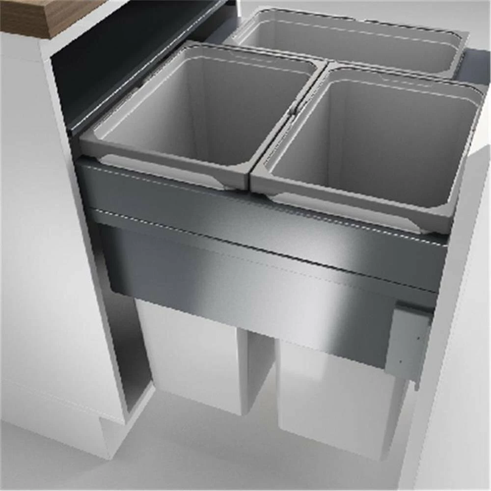 Naber Cox Clan® 580/600-3, Abfallsammler Für Frontauszüge, Hellgrau 3 Naber Cox Clan® 580/600-3, Abfallsammler Für Frontauszüge, Hellgrau