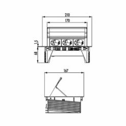 EVOline FlipTop Einbausteckdosenelement, Mit 3 Schukosteckdosen -SPUELENPROFI Verkäufe evoline fliptop einbausteckdosenelement mit 3 schukosteckdosen4