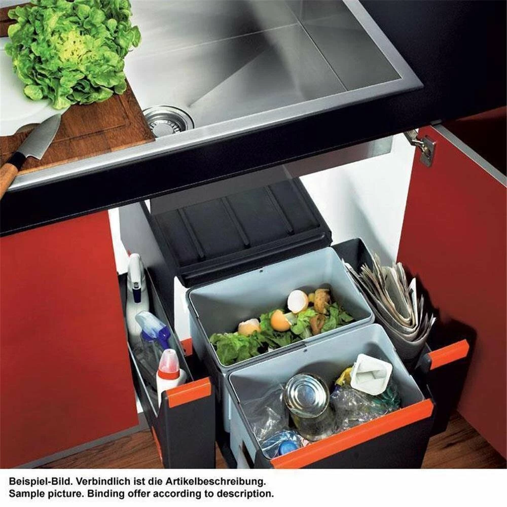 Franke Einbau-Abfallsammler Sorter Cube 40 Handauszug 3-fach 4 Franke Einbau-Abfallsammler Sorter Cube 40 Handauszug 3-fach – Bild 2