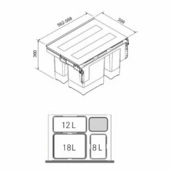 Franke Einbau-Abfallsammler Sorter Garbo 60-3 -SPUELENPROFI Verkäufe franke einbau abfallsammler sorter garbo 60 33