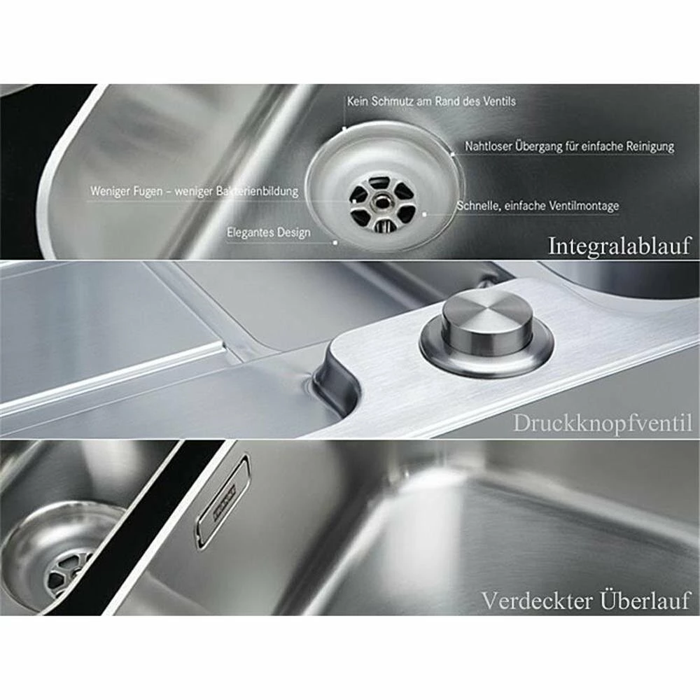 Franke Einbauspüle Argos G AGX 260 G Edelstahl, Exzenterbetätigung 5 Franke Einbauspüle Argos G AGX 260 G Edelstahl, Exzenterbetätigung – Bild 3