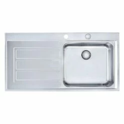 Franke Einbauspüle Epos EOX 211 Edelstahl, Druckknopfventil