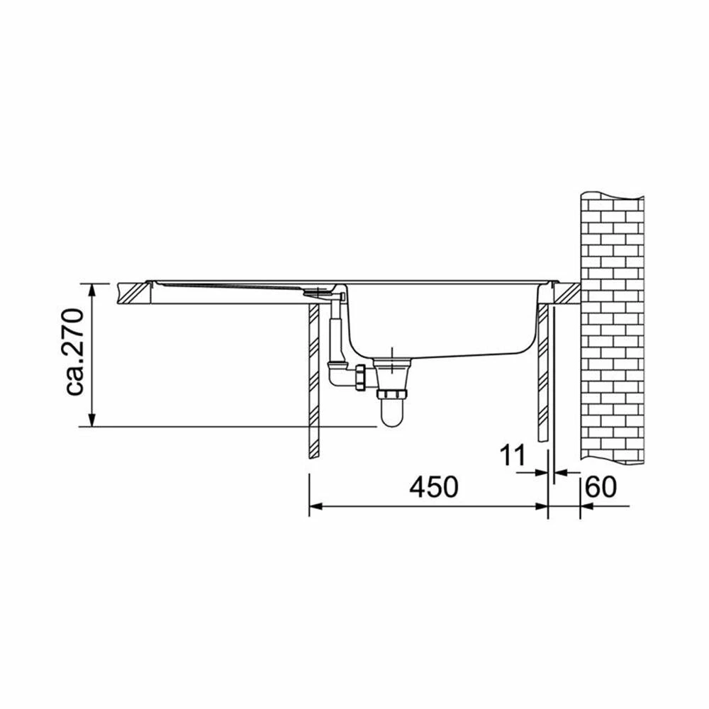 Franke Einbauspüle Eurostar ETN 614 NOVA Edelstahl Seidenmatt Siebkorb Mit Handbetätigung 5 Franke Einbauspüle Eurostar ETN 614 NOVA Edelstahl Seidenmatt Siebkorb Mit Handbetätigung – Bild 3