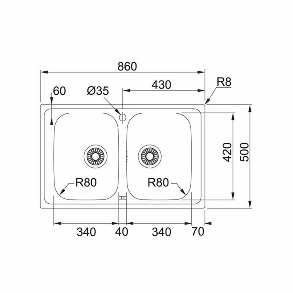 Franke Einbauspüle Spark SKX 620-86 Edelstahl 4 Franke Einbauspüle Spark SKX 620-86 Edelstahl – Bild 2