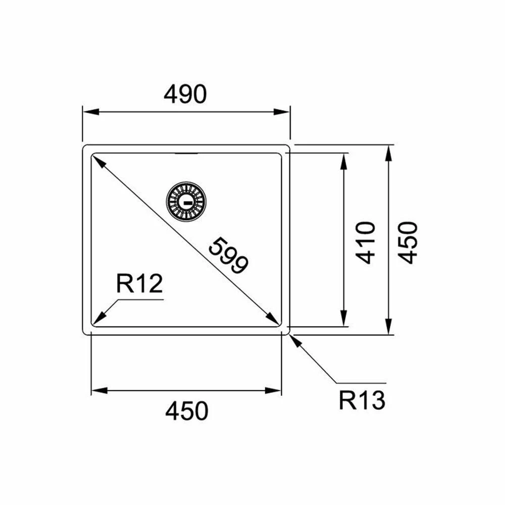Franke Unterbaubecken Box BXX 110-45 Edelstahl 4 Franke Unterbaubecken Box BXX 110-45 Edelstahl – Bild 2