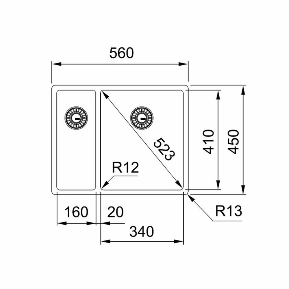 Franke Unterbaubecken Box BXX 160-34-16 Edelstahl 4 Franke Unterbaubecken Box BXX 160-34-16 Edelstahl – Bild 2