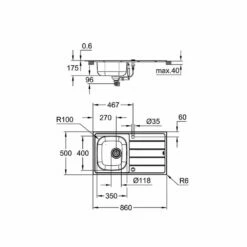 Grohe Einbauspülen-Set, K200 Edelstahlspüle + Bau Edge Armatur -SPUELENPROFI Verkäufe grohe einbauspuelen set k200 edelstahlspuele bau edge armatur3