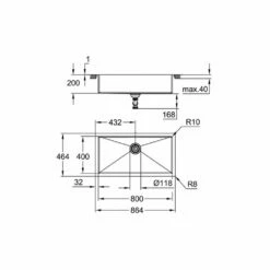 Grohe Spülbecken K700 Spüle 90-S 86,4/46,4 1.0, Edelstahl -SPUELENPROFI Verkäufe grohe spuelbecken k700 spuele 90 s 864 464 10 edelstahl3