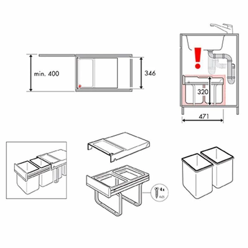 Hailo Abfallsammler 3640001 Raumspar Tandem 18/18 4 Hailo Abfallsammler 3640001 Raumspar Tandem 18/18 – Bild 2