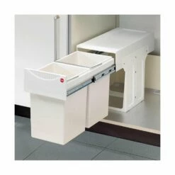 Hailo Abfallsammler 3666001 Tandem 15/15 Weiß