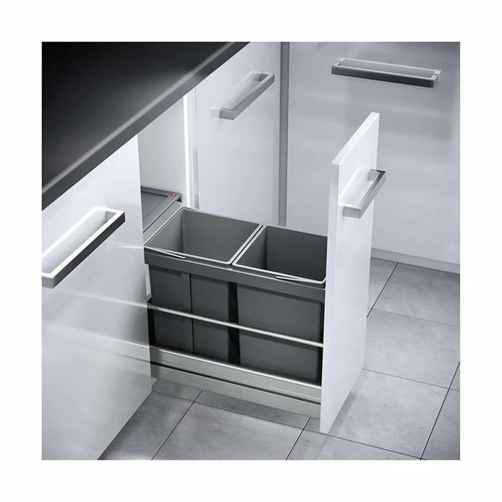 Hailo Abfallsammler 3669001 Tandem 15/15 Dunkelgrau 3 Hailo Abfallsammler 3669001 Tandem 15/15 Dunkelgrau