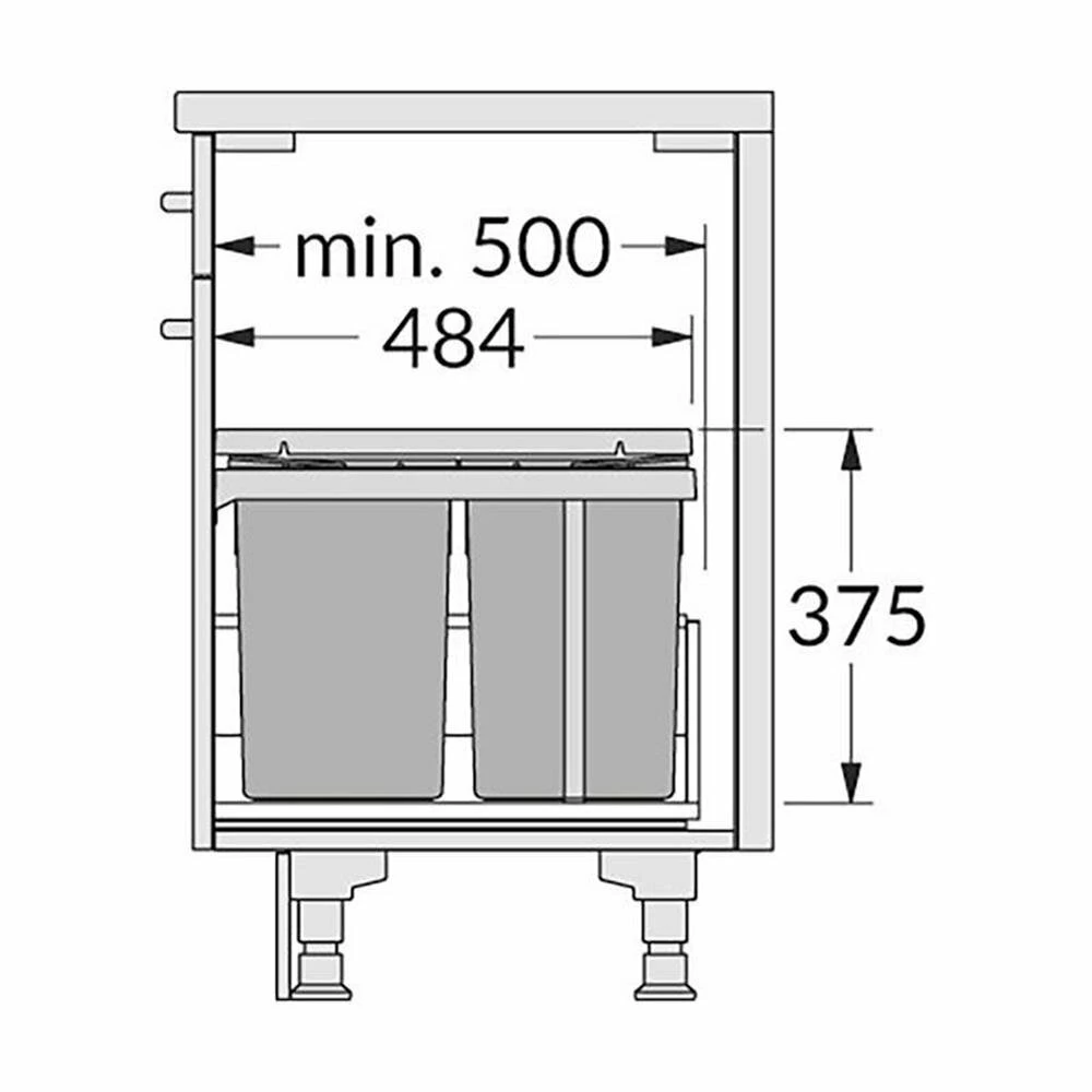 Hailo Abfallsammler 3669001 Tandem 15/15 Dunkelgrau 4 Hailo Abfallsammler 3669001 Tandem 15/15 Dunkelgrau – Bild 2