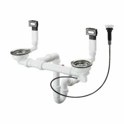 Hansgrohe D15-11 Automatische Ab- Und Überlaufgarnitur Für Doppelbecken Für Hansgrohe Edelstahlspülen