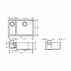 Hansgrohe Einbauspüle 180/450 S719-U655 | Edelstahl 8 Hansgrohe Einbauspüle 180/450 S719-U655 | Edelstahl -SPUELENPROFI Verkäufe hansgrohe einbauspuele 180 450 s719 u655 edelstahl3